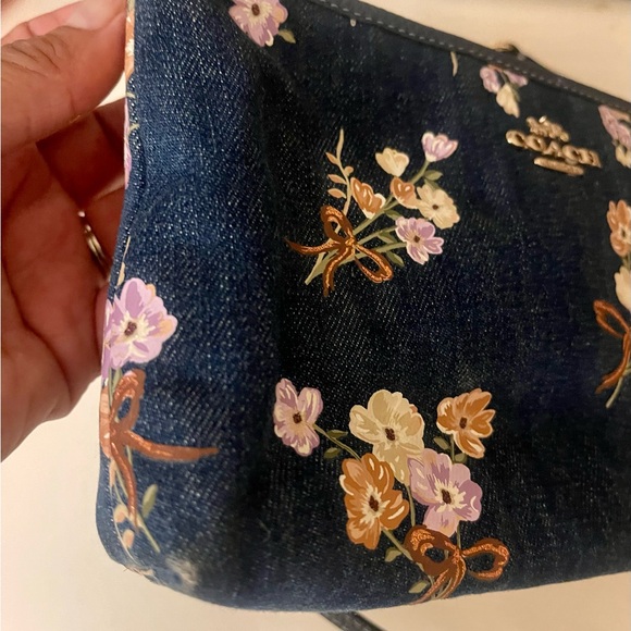 Coach Floral Denim Crossbody Bag - Picture 8 of 13
